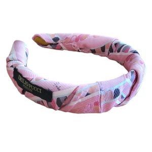 Vintage - Emilio Pucci Pink Silk Men's Tie Upcycled Headband